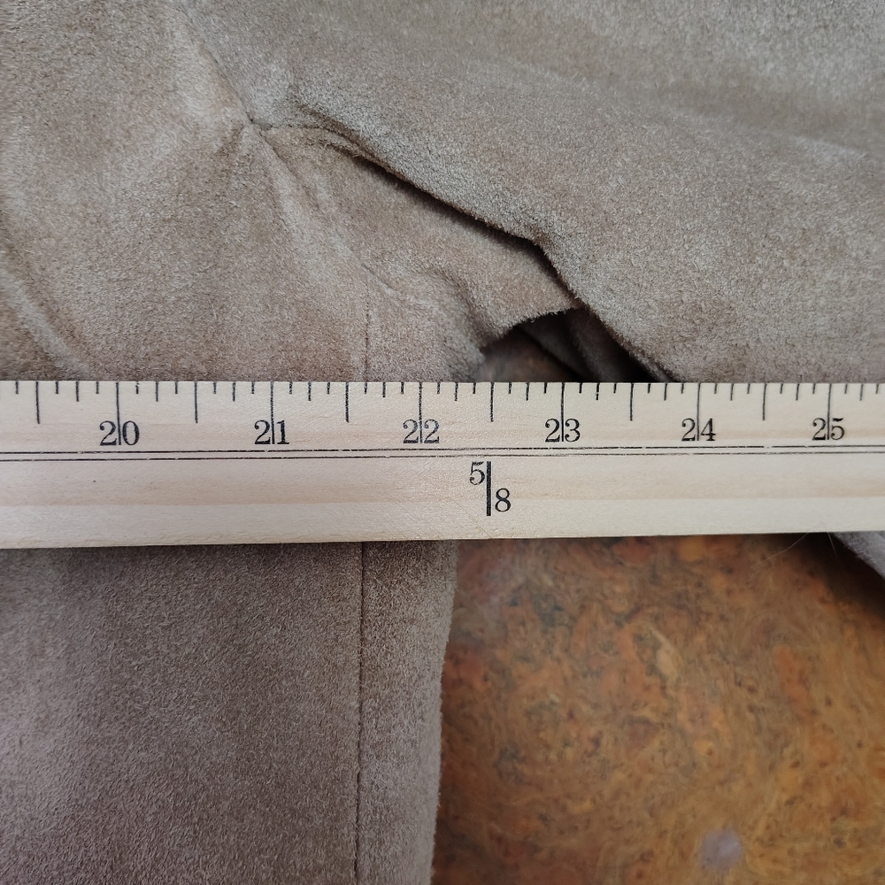 VTG Vintage 70s JC Penney's Fox Collection Sueded Leather Sherpa Lined Bomber - Picture 5 of 6